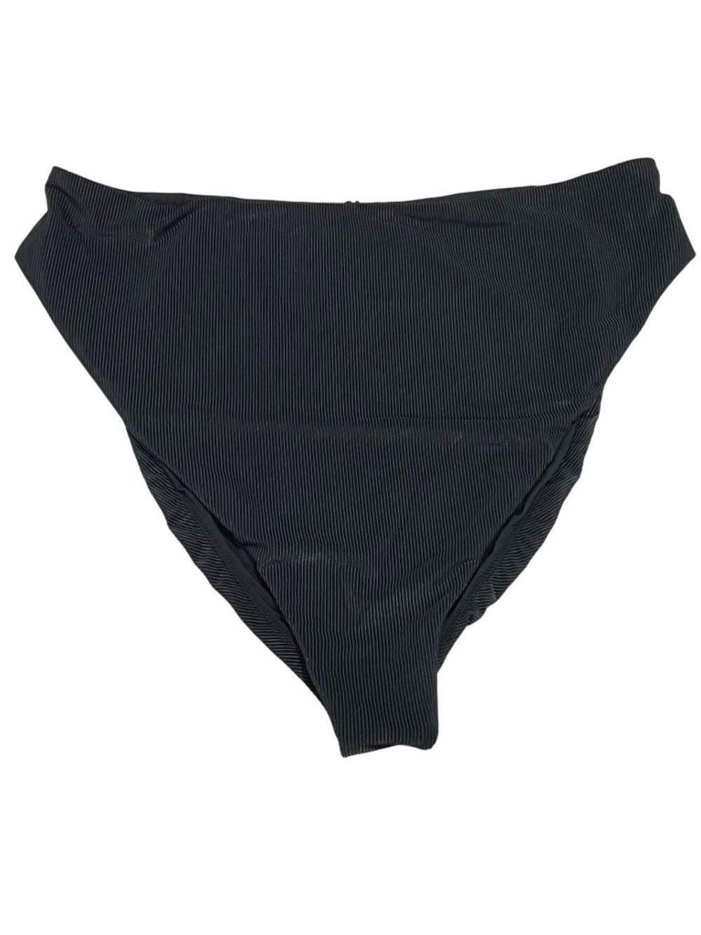Good American Good Waist Ribbed Bikini Bottom 2XL Black Beach Resort Vacation